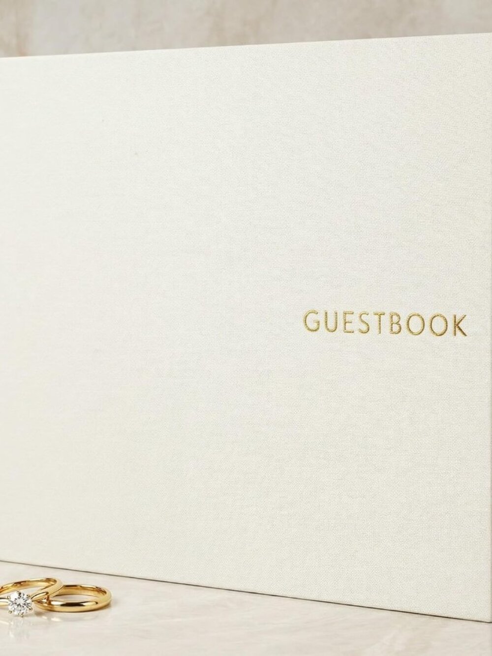 Beautiful Linen Wedding Guest Book - Elegant for Your Reception